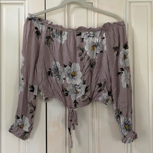 Kendall & Kylie Off the Shoulder Floral Top